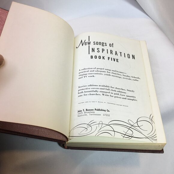 New Songs of Inspiration Book 5 by John T Benson 1963 Song Book - Picture 7 of 9